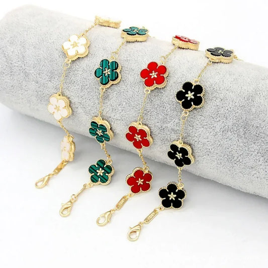 Five Leaf Flower Bracelet