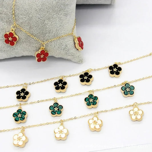 Five Leaf Flower Bracelet